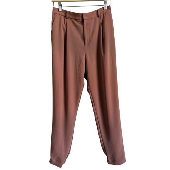 Uniqlo Women’s Brown Pink Drape Relaxed Jogger Tapered Pants Size Medium - Picture 1 of 11